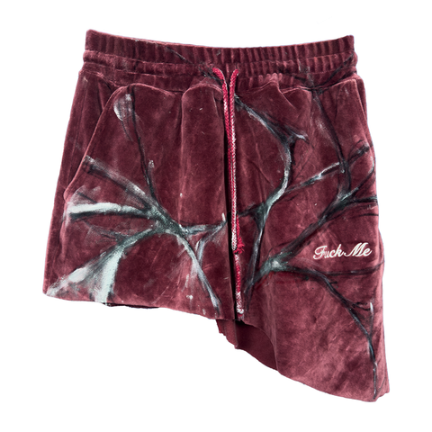 ‘Fuck Me’ Hand Painted Asymmetrical Skirt