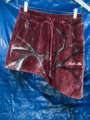 ‘Fuck Me’ Hand Painted Asymmetrical Skirt