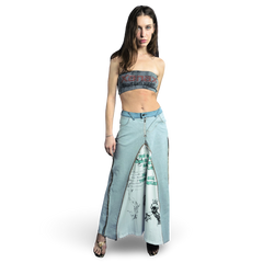 Reverse Palette Denim Skirt